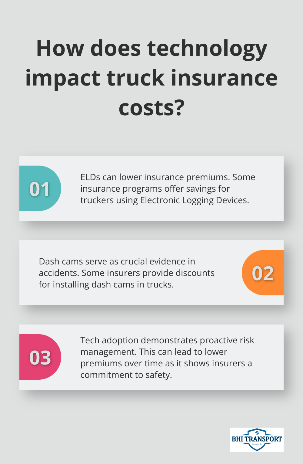 Fact - How does technology impact truck insurance costs?